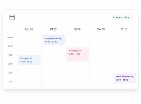 Termine werden abgestimmt und in den Kalender eingetragen